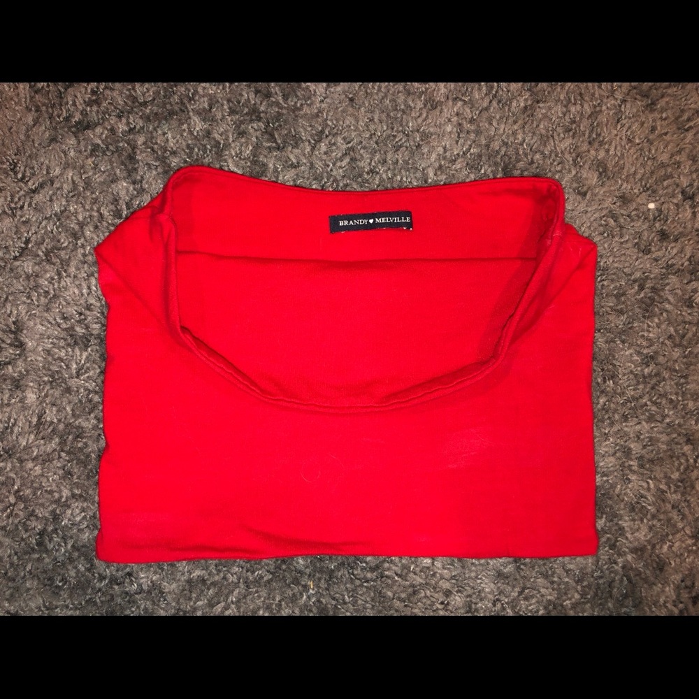 Red Brandy Melville tube top